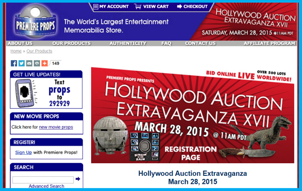 Premiere Props Hollywood Extravaganza Xvii Auction Catalog