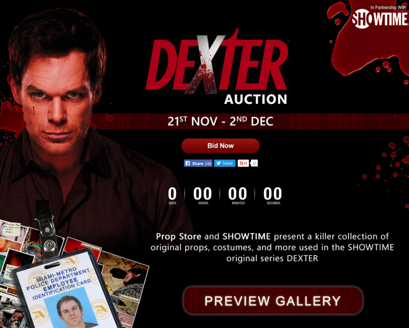 Prop Store Launches The Dexter Auction Running Through December 2nd