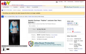 Padmé Costume with BBC Wardrobe Tag – “Star Wars: The Phantom Menace ...